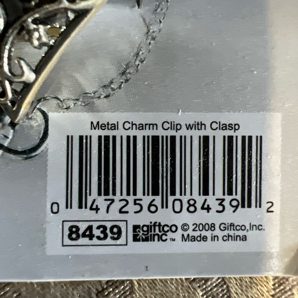 FROM HEART Metal Charm Clip on with Clasp 1.5" Love Romance Valentines - Picture 5 of 8